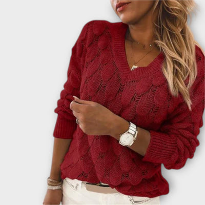 Pull avec col en V