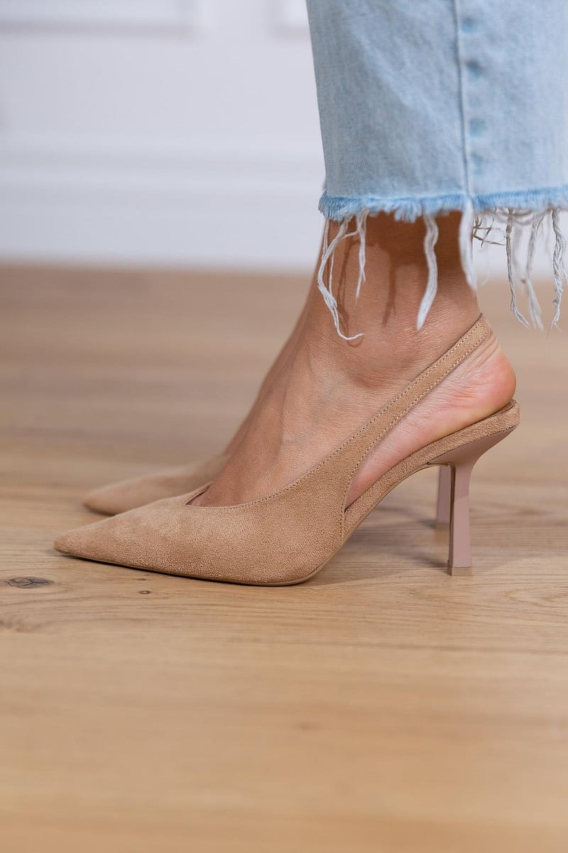 Marlène™ | Décolleté Slingback Nude
