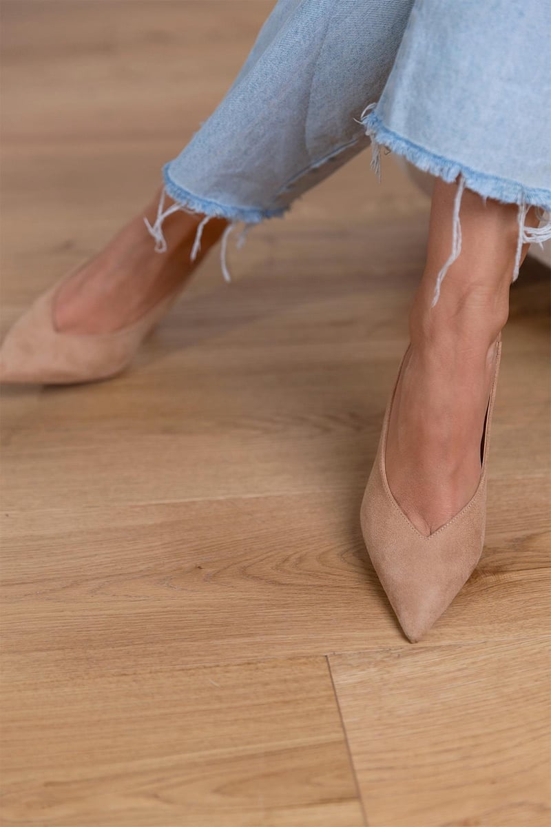 Marlène™ | Décolleté Slingback Nude