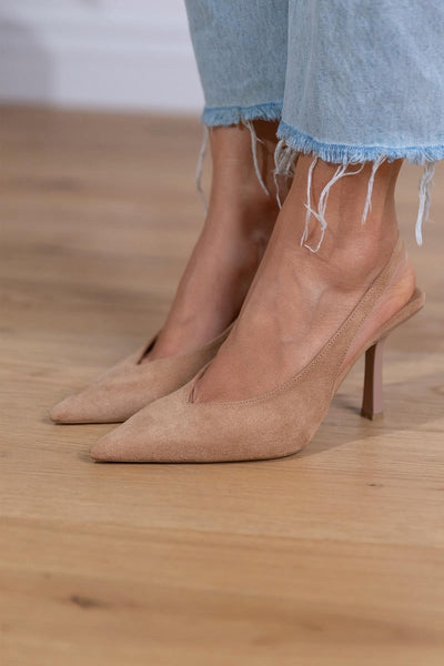 Marlène™ | Décolleté Slingback Nude
