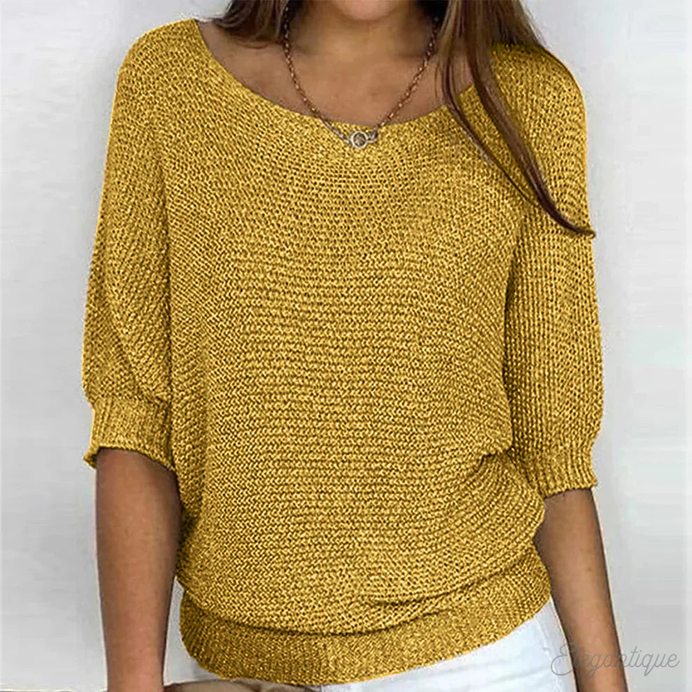 REBECCA™ | MAGLIONE ELEGANTE EN FILO INTRECCIATO DI QUALITÀ