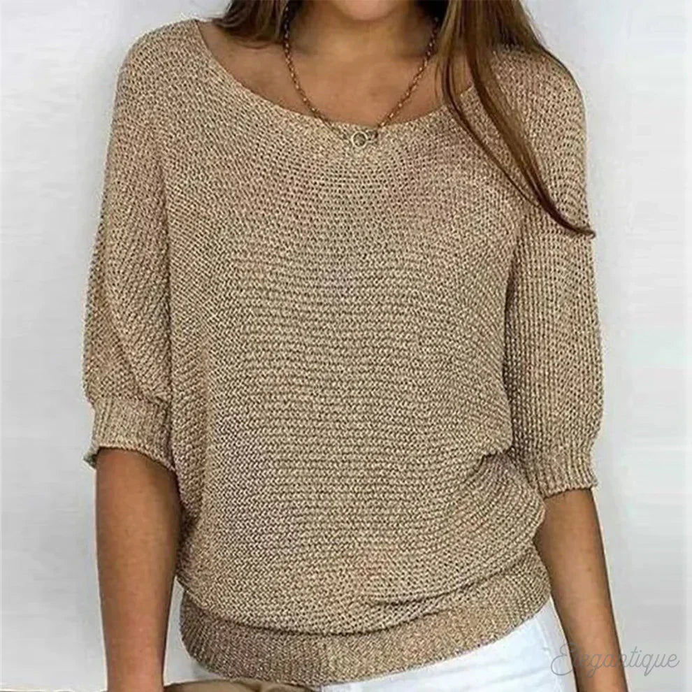REBECCA™ | MAGLIONE ELEGANTE EN FILO INTRECCIATO DI QUALITÀ