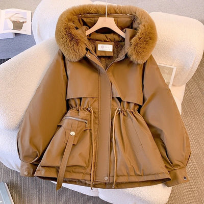 Amity™ | Elegante giacca invernale in piuma con pelliccia