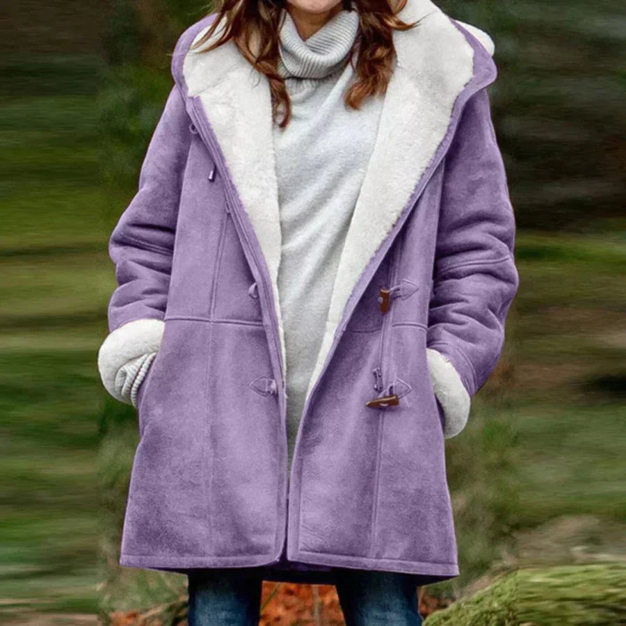 Audrey | Cappotto en simili-suède doux