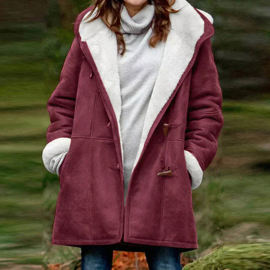 Audrey | Cappotto en simili-suède doux