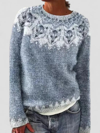 Sienne | Maglione a Maglia da Donna con Motivo | Vestibilité Comoda e Calda