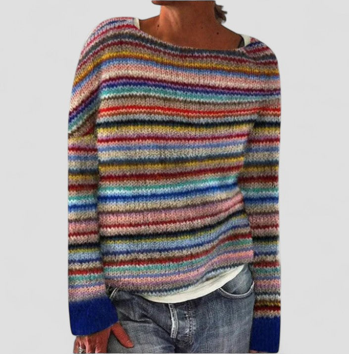 Sienne | Maglione a Maglia da Donna con Motivo | Vestibilité Comoda e Calda