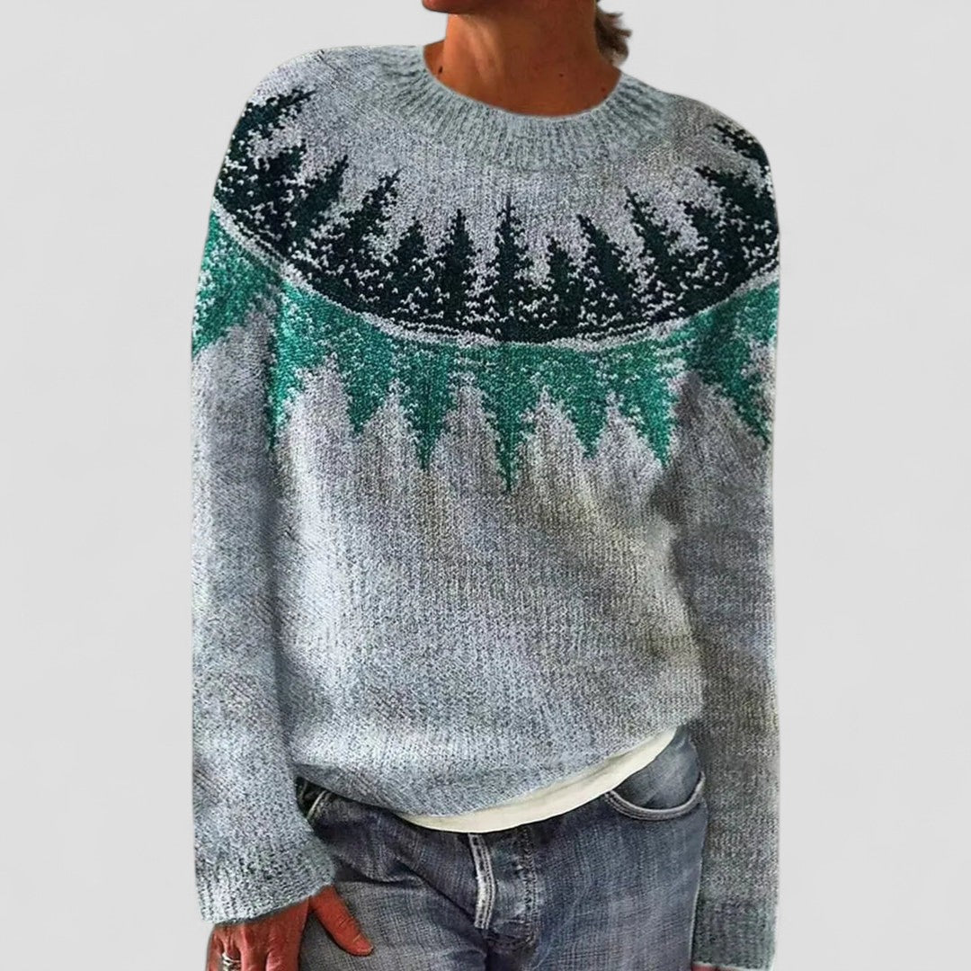 Sienne | Maglione a Maglia da Donna con Motivo | Vestibilité Comoda e Calda